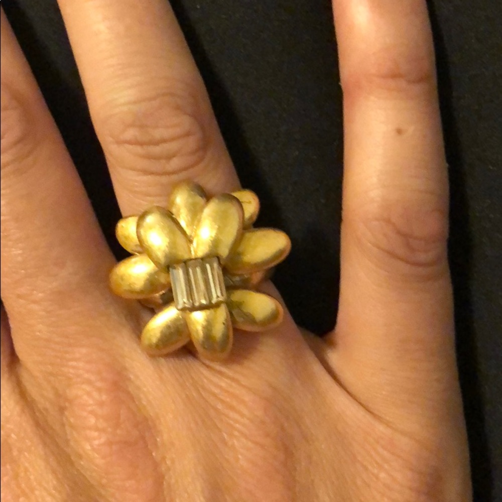 Gold Flower Cocktail Ring